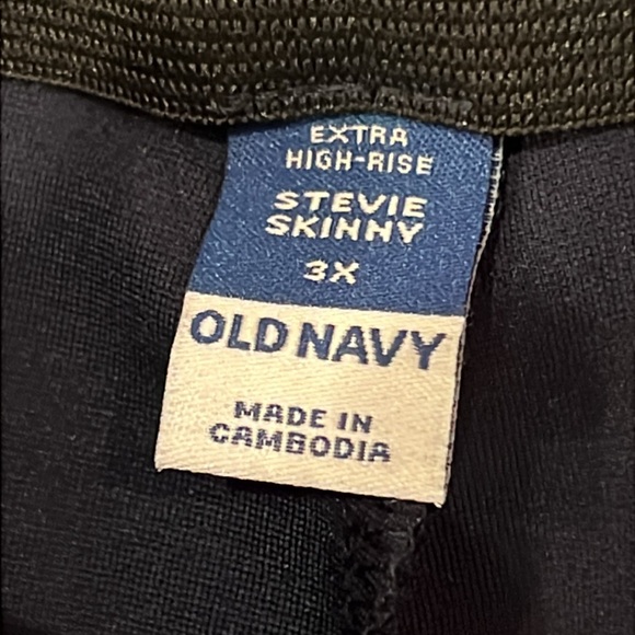 NWT Old Navy Extra High Rise Stevie Skinny Navy Pants 3X Ankle Cropped - Picture 8 of 12